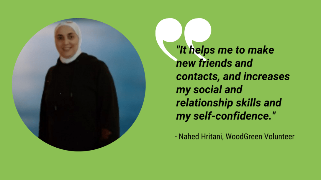 Nahed Hritani volunteers with WoodGreen's Syrian Support Program